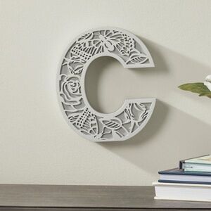 Floral Letter "C" Wall Decor | Home, Nursery, or Office Accent NWOT
